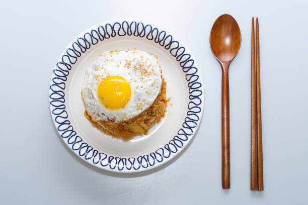 Spicy Kimchi Fried Rice in a Bowl