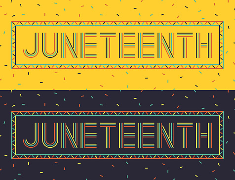 Juneteenth celebration message concept.