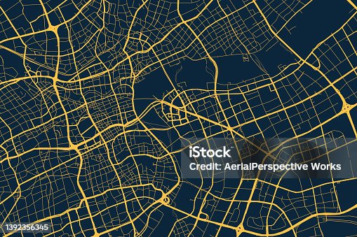 istock City Street Map 1392356345