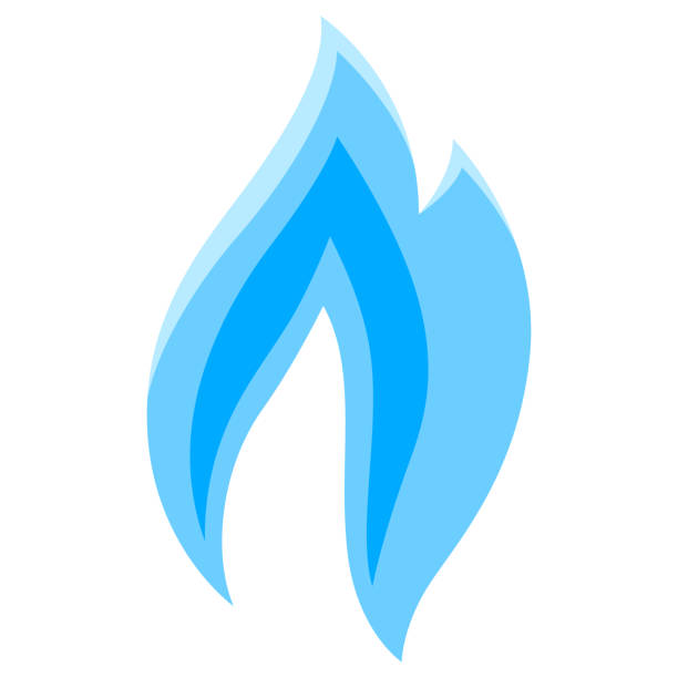 ilustrações de stock, clip art, desenhos animados e ícones de illustration of natural gas flame. industrial and business image. - natural gas flame fuel and power generation heat