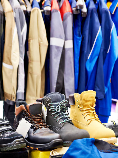 istock Work clothes and shoes in store 1392362461