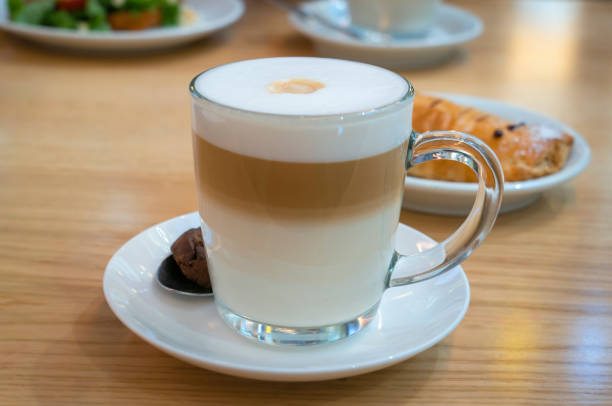 istock There is a mug of latte on the table 1392373961