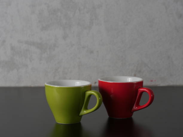 istock red and green espresso cup, backround 1392374724