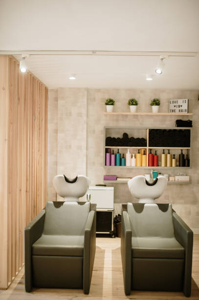 istock Head washers in a hair salon 1392379351