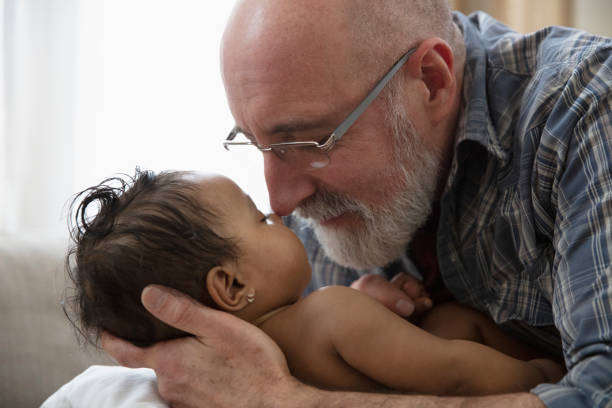 Father sharing time with his baby