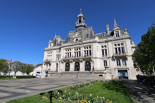 The town hall of Vichy, view from the outside, city of Vichy, department of Allier, France