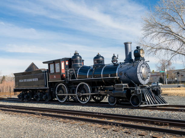 Railroad Steam Engine in Carson City stock photo