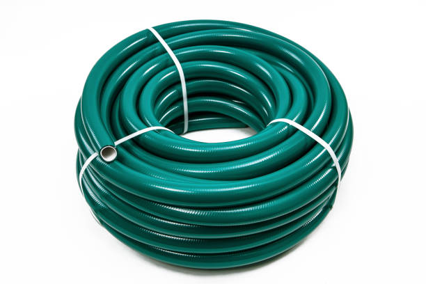 istock A rubber hose wrapped in a bobbin and fastened with a plastic lock 1392403619