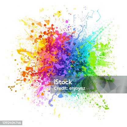 istock Rainbow paint splash 1392404746