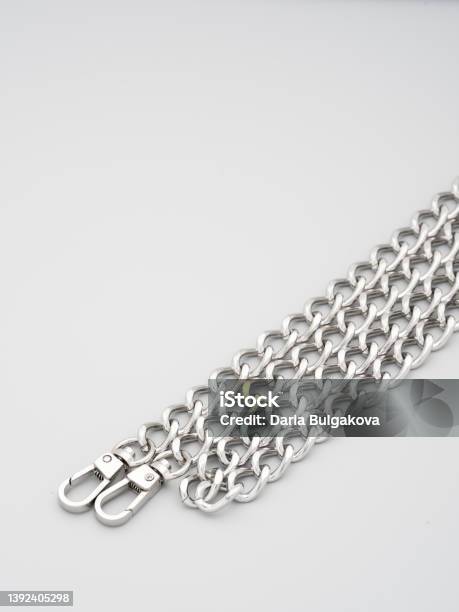 The Chain Of White White Chanel Bag Stock Photo - Download Image