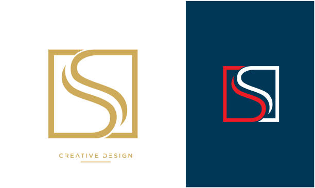 SS or S Alphabet Initials Luxury Logo Vector Icon Monogram SS or S Alphabet Initials Luxury Logo Vector Icon Monogram letter s stock illustrations