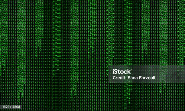 Binary Hacker Matrix Background Stock Illustration - Download Image Now ...