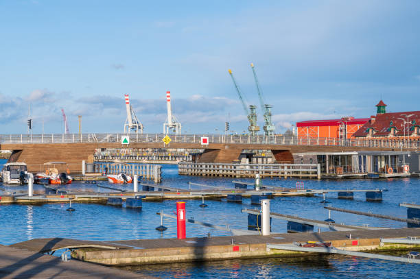 04/09/2022. Fully equipped, modern and ecological yacht port in Szczecin, Poland. stock photo