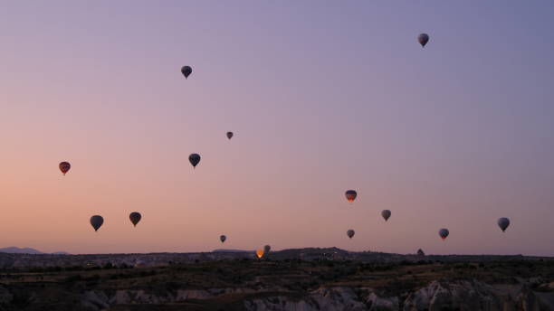hot air balloons stock photo