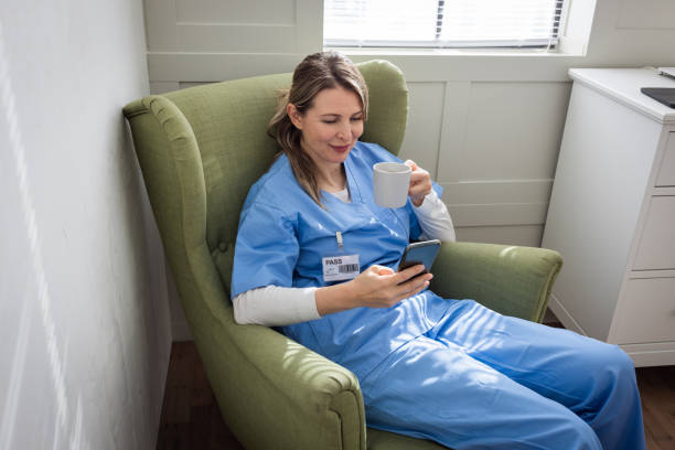 istock Tired nurse in hospital ward 1392421668