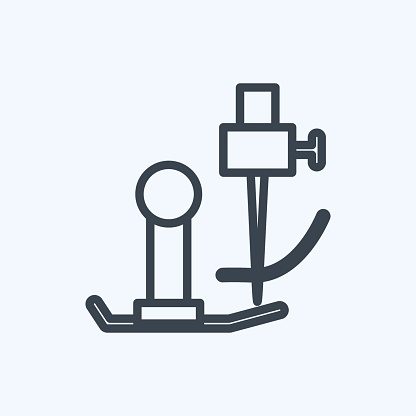 Icon Sewing Machine Parts. suitable for Tailor symbol. line style. simple design editable. design template vector. simple symbol illustration