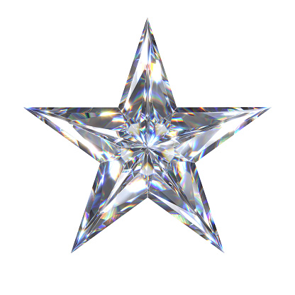 Diamond Star on white background