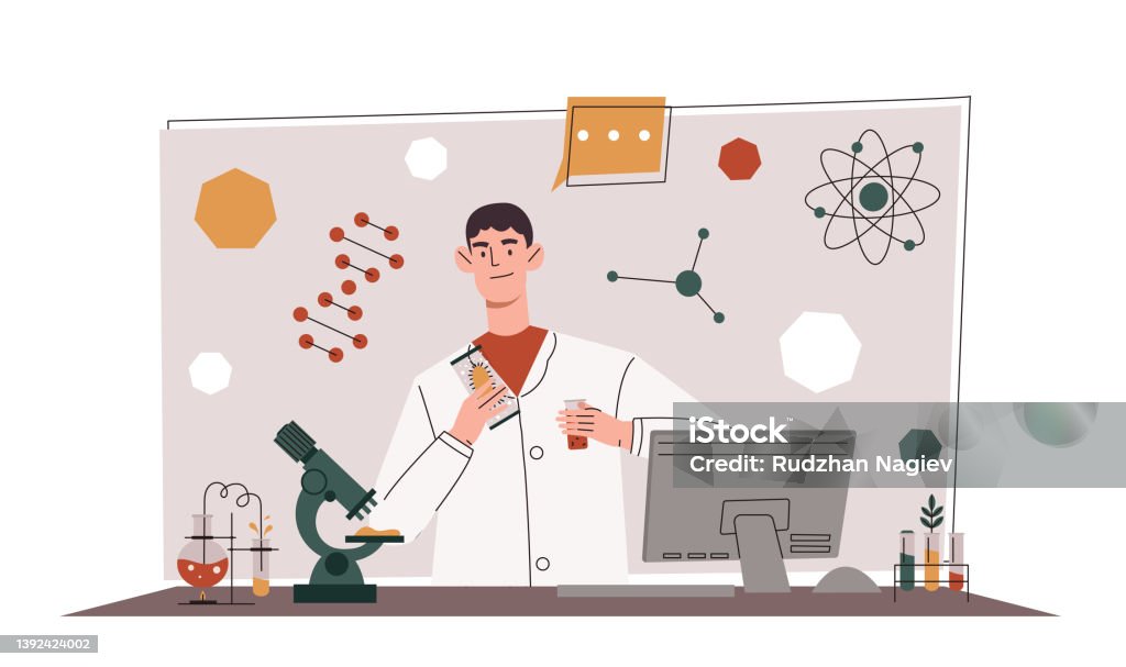 Bio Engineer Cartoon Biomedical Engineering Concept Stock Illustration - Download Image Now ...