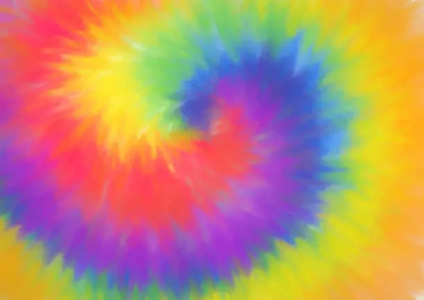 Vector illustration of Abstract rainbow coloured tie dye background