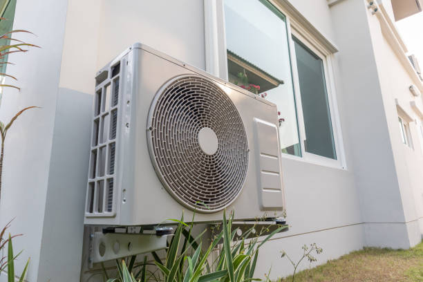 istock Air condition outdoor unit compressor install outside the house 1392429357