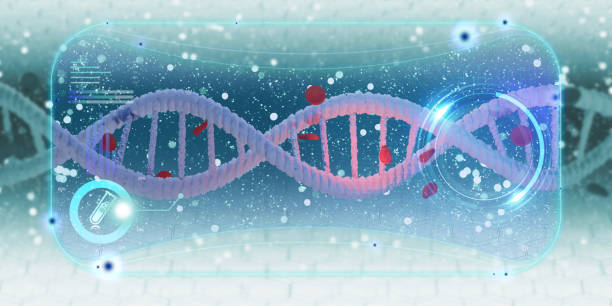 istock vr glasses medical diagnosis screen DNA digital interface hologram technology VR Metaverse 3d illustration 1392432865