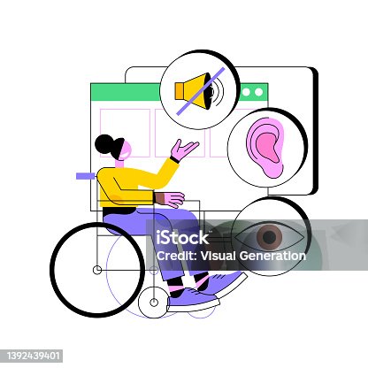 istock Web accessibility program abstract concept vector illustration. 1392439401