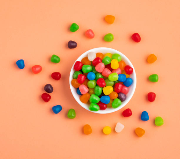 istock Small colored candies in the ceramic bowl 1392440317