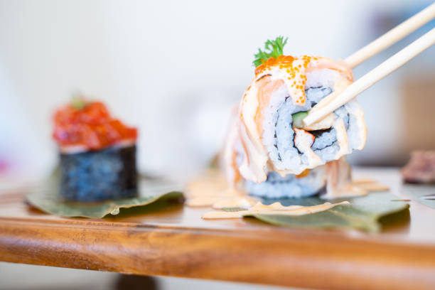 istock close up salmon sushi roll 1392440702