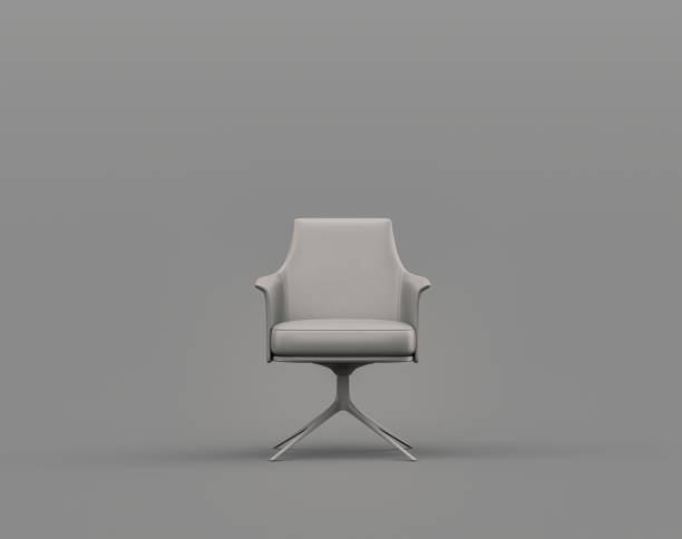 istock Single armchair in a monochrome gray interior room and empty wall gray 3d Rendering 1392441760