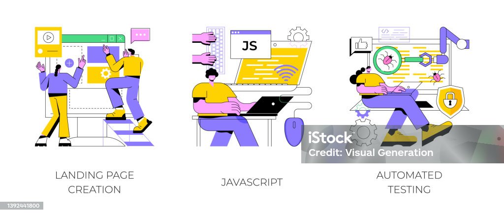 Web Programming Abstract Concept Vector Illustrations Stock ...