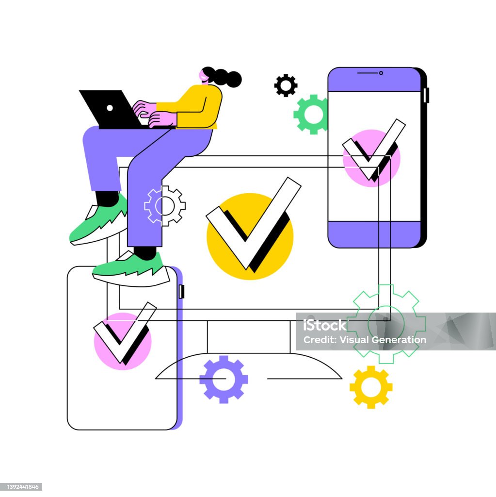 Platform Development Vector Image Crossplatform Development Abstract Concept Vector Illustration Stock ...