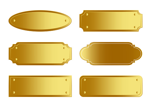 Golden Name Plate Collection, can be used for business designs, presentation designs or any suitable designs.