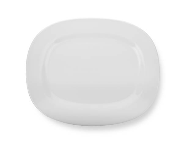 istock Square plate isolated on white background. Top view 1392455517