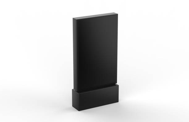 istock WiFi network Multi touch floor standing LCD ad display digital signage display touch monitor. 3d render illustration. 1392457507