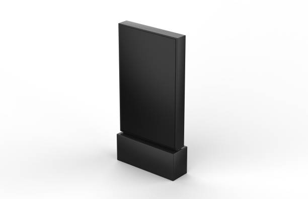 istock WiFi network Multi touch floor standing LCD ad display digital signage display touch monitor. 3d render illustration. 1392457508