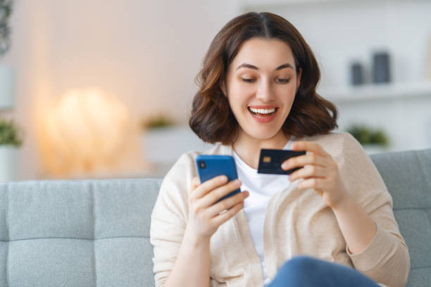 istock Woman is doing online purchases 1392468576