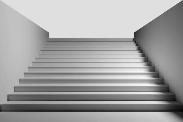 istock Architecture, Staircase, Success - 3D Illustration 1392472194