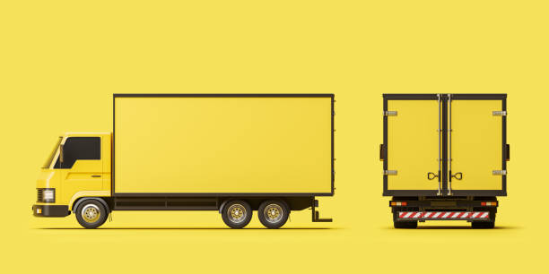 istock Truck isolated over bright background. Mockup 1392472376