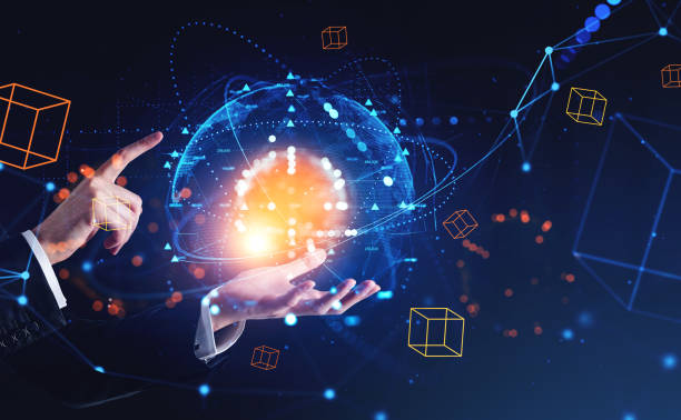 istock Businessman wearing formal suit is holding artificial intelligence in hand 1392473273