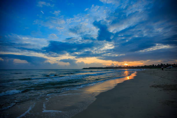 Sunrise @ Pasikuda Beach, Eastern Province, Sri Lanka stock photo