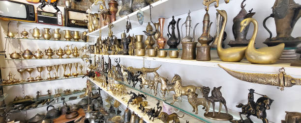 Vintage items in an antique shop