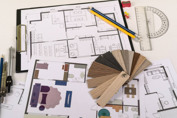 istock house blueprint with wooden vinyl sampler on desk 1392487989