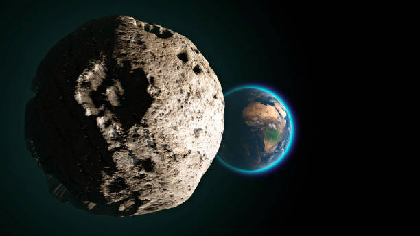 istock Meteorite approaching Earth, collision course. Asteroid. Possible collision with the earth's atmosphere 1392489203