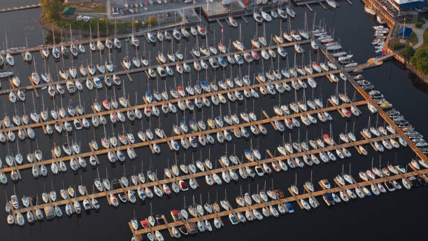 istock Boats moored in marina 1392492107