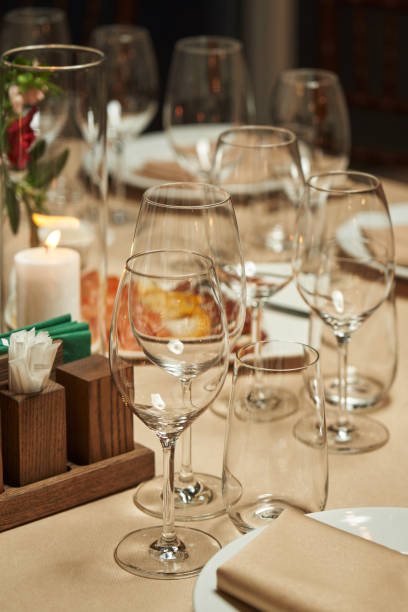 istock transparent wine glasses on a beautiful festive table 1392492697