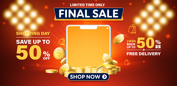 Final sale banner template design for web or social media.