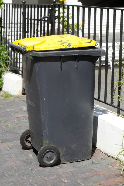 istock Yellow bin for plastic waste, waste separation, Germany, Europe 1392493374