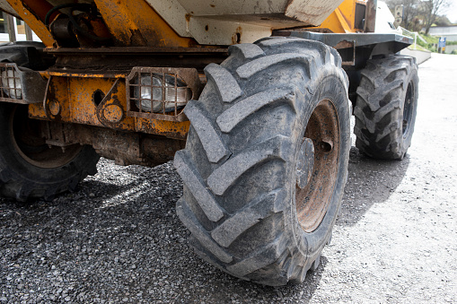 Tyres on a dump truck