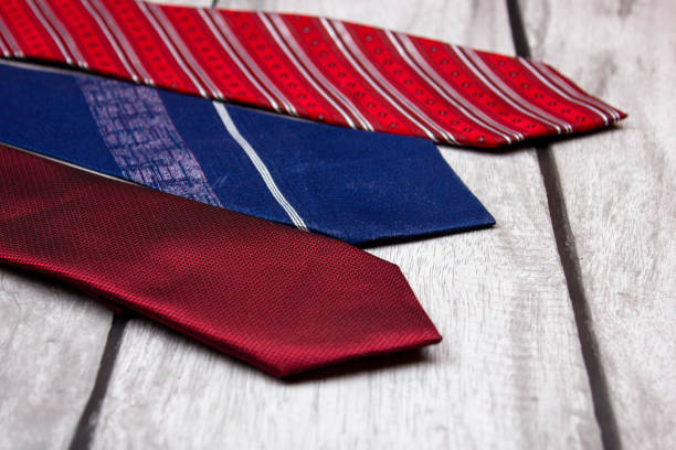 istock Men's Ties close-up. Red and blue tie. 1392505440