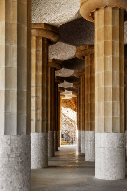 istock Pillars room with a lot of columns. 1392513673